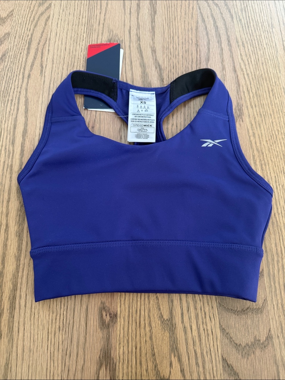 Reebok Purple Racerback Medium Support Sports Bra